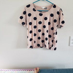 Light Pink Polka Dot Shirt - Size Small